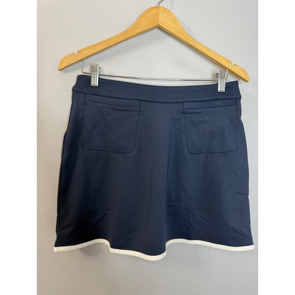 Peter Millar Charlotte Slit Skort Navy White Performance Golf Tennis Sz XS New - Picture 8 of 14